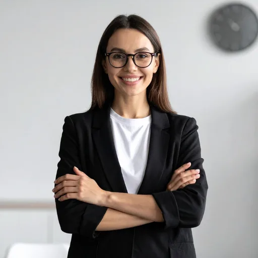 Retrato de una profesional de PRISK en una oficina