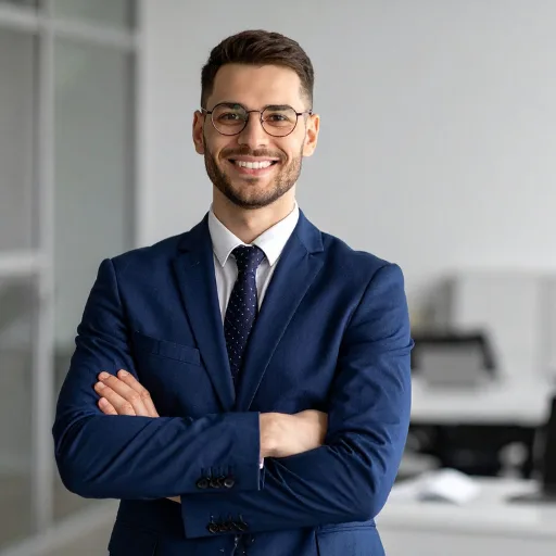 Retrato de un profesional de PRISK en una oficina